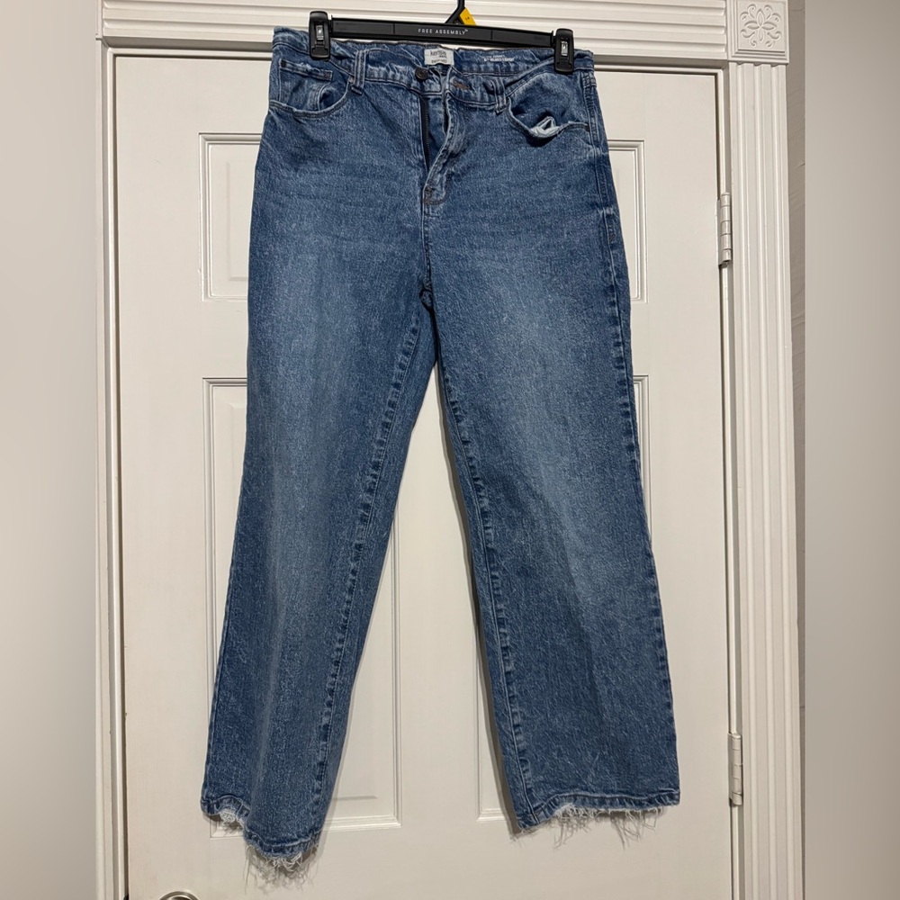 Kensie Women's Straight Leg Blue Jeans